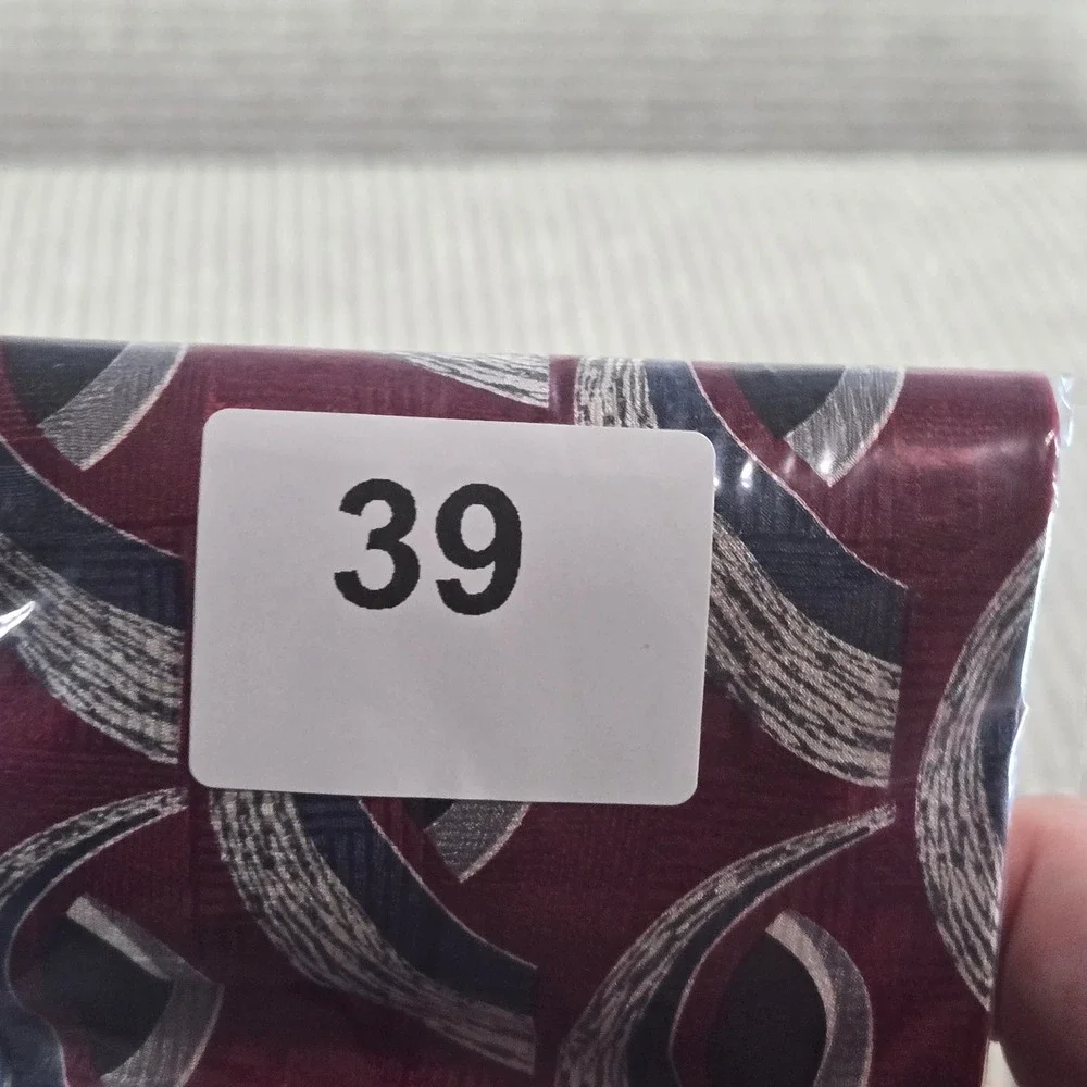 Countess Mara Mens Red Blue Abstract Silk Geometric Necktie